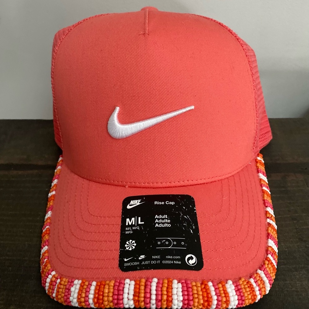 Nike Womens Coral Cap with hand beaded brim
